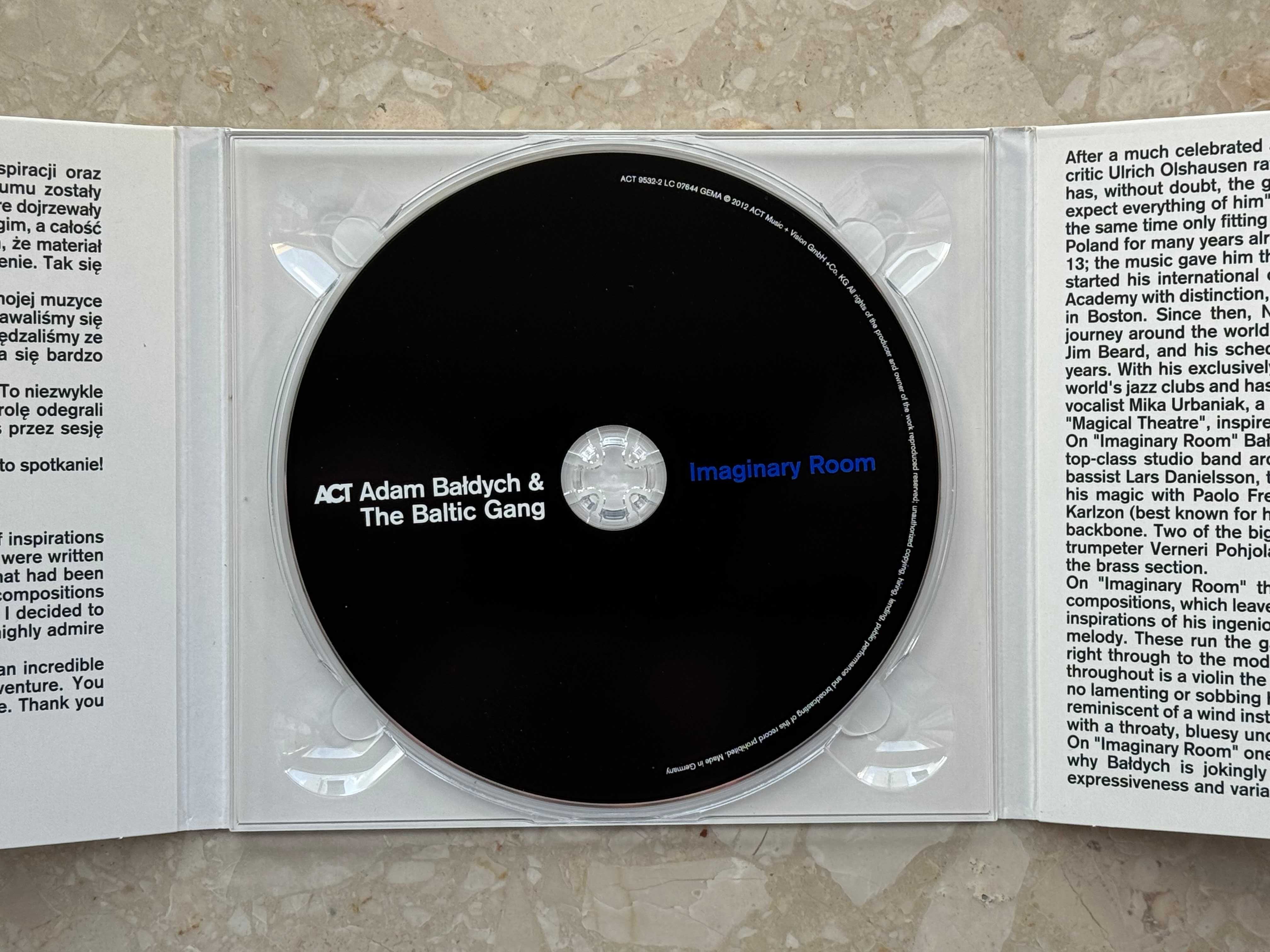 Adam Bałdych & The Baltic Gang: Imaginary Room (CD)