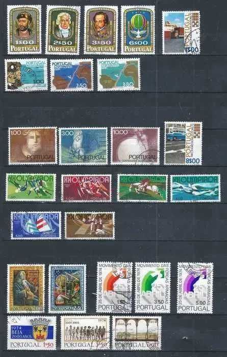 Selos Portugal 1972/1974, Lote com 26 Selos