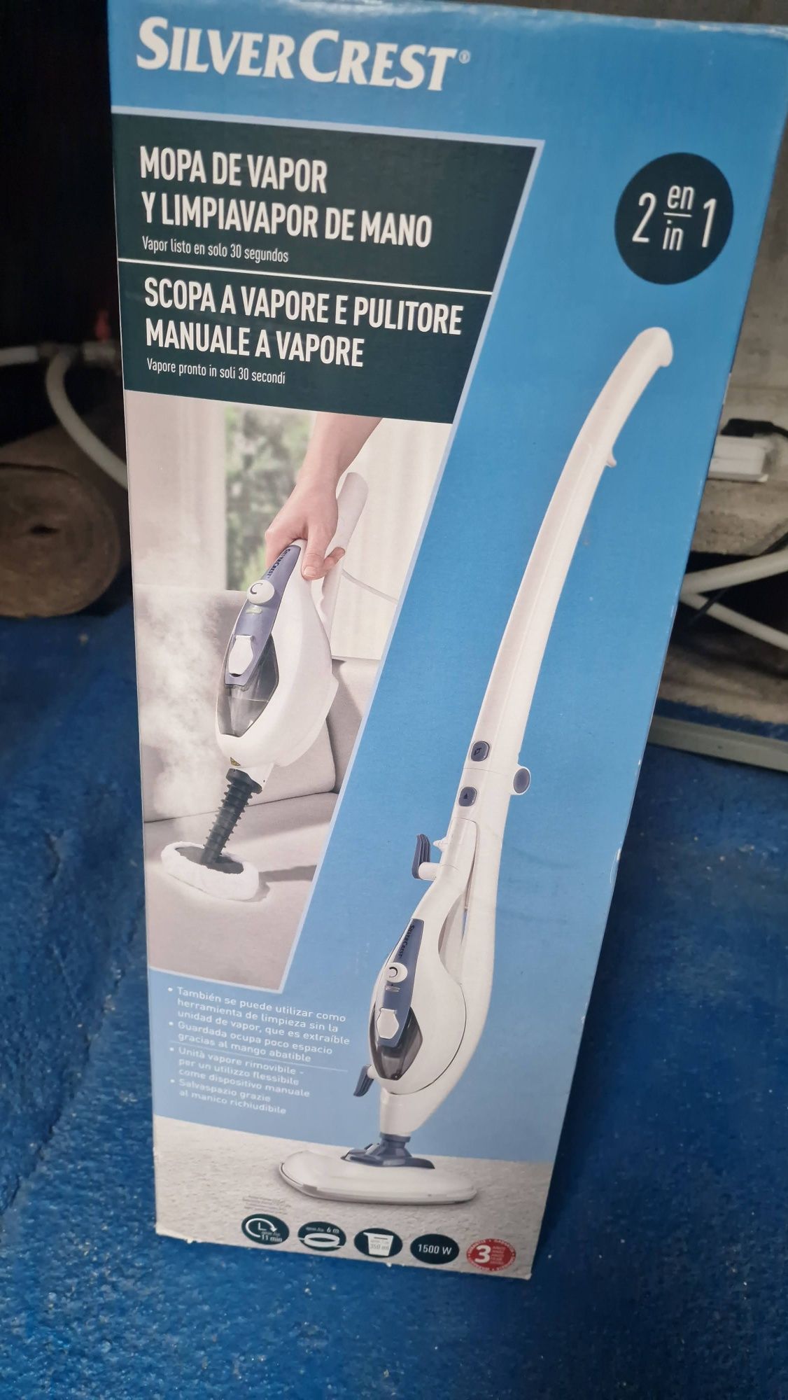 Mopa a vapor e limpadora a vapor 2 em 1