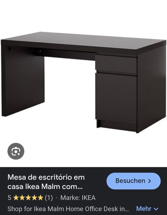 Secretária IKEA Malm Desk Marrom