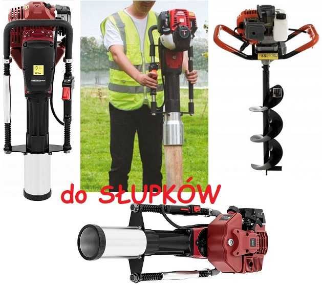 WIERTNICA SPALINOWA KAFAR wbijak do słupków wbijak betoniarka wynajem