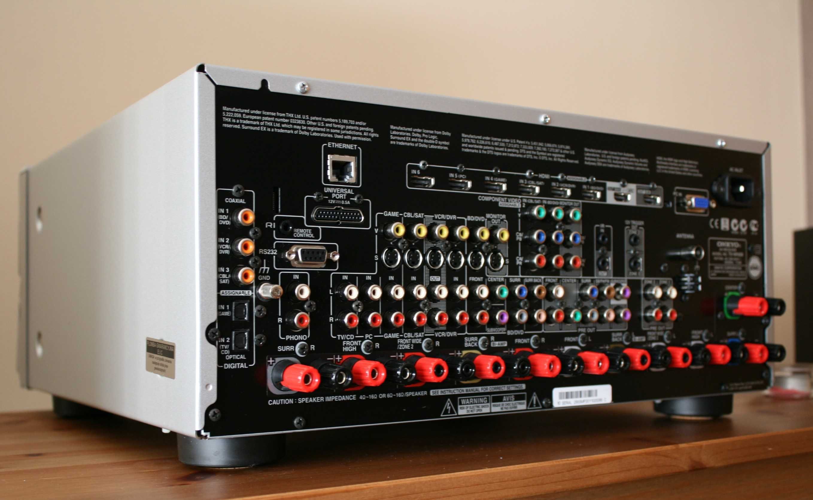 Potężny amplituner Onkyo Tx Nr 808 wzmacniacz 180 watt USB kino domowe