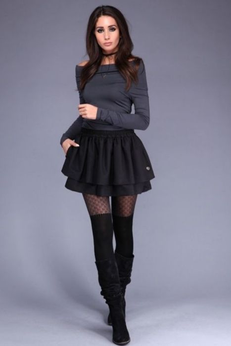 Spódnica NEGATIV Logowana z Falban w Czerni