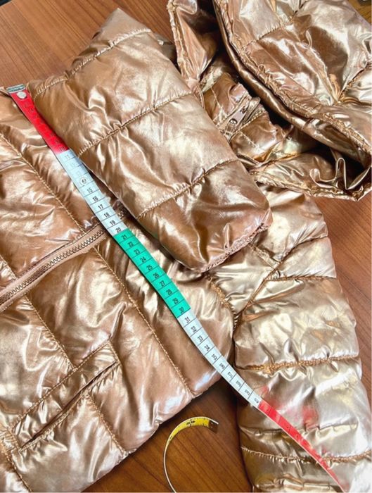 Złota kurtka ocieplana/zimowa, H&M 98/104