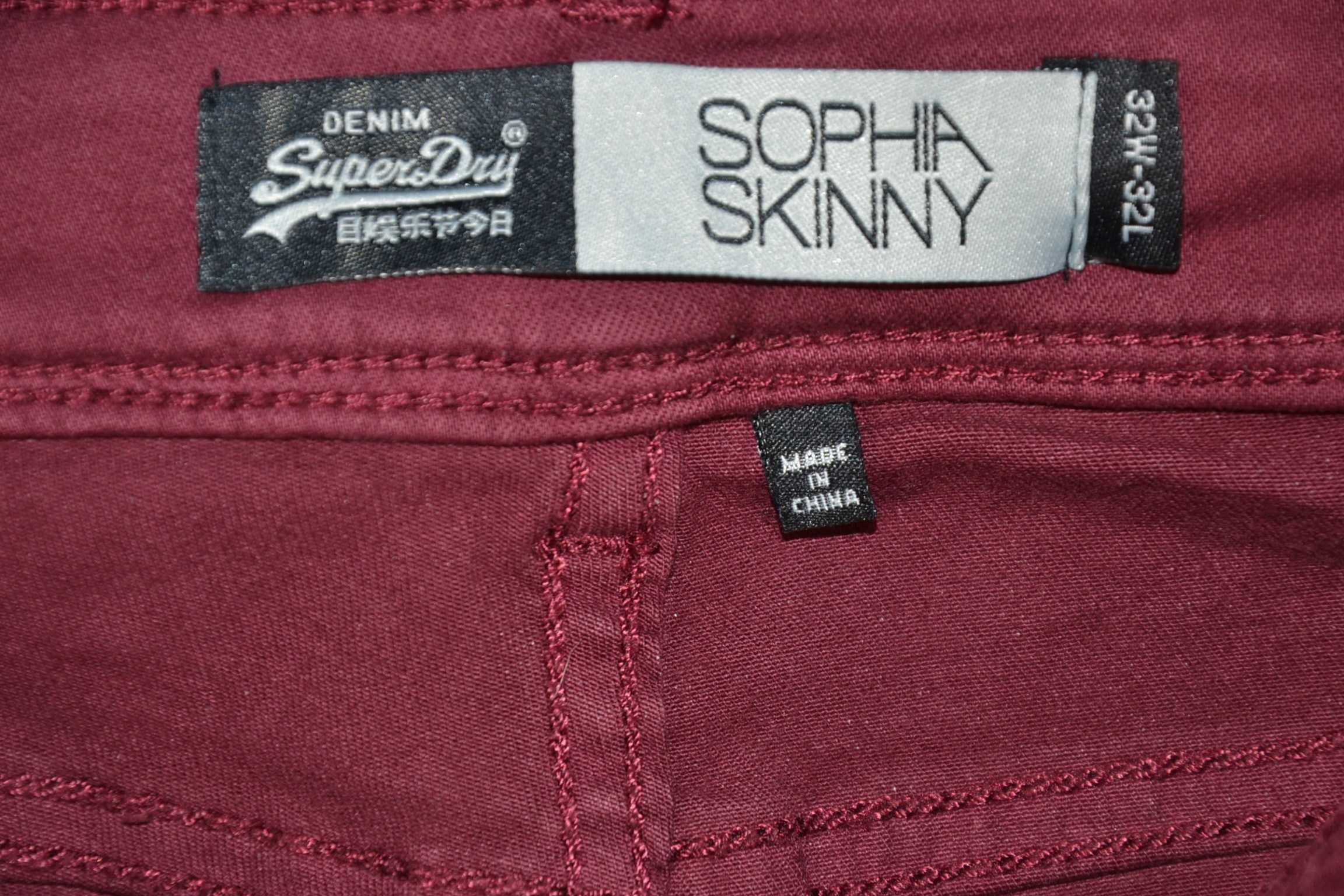 SUPERDRY Sophia Skinny Jeans Spodnie Damskie W32 L32 Oryginalne Super