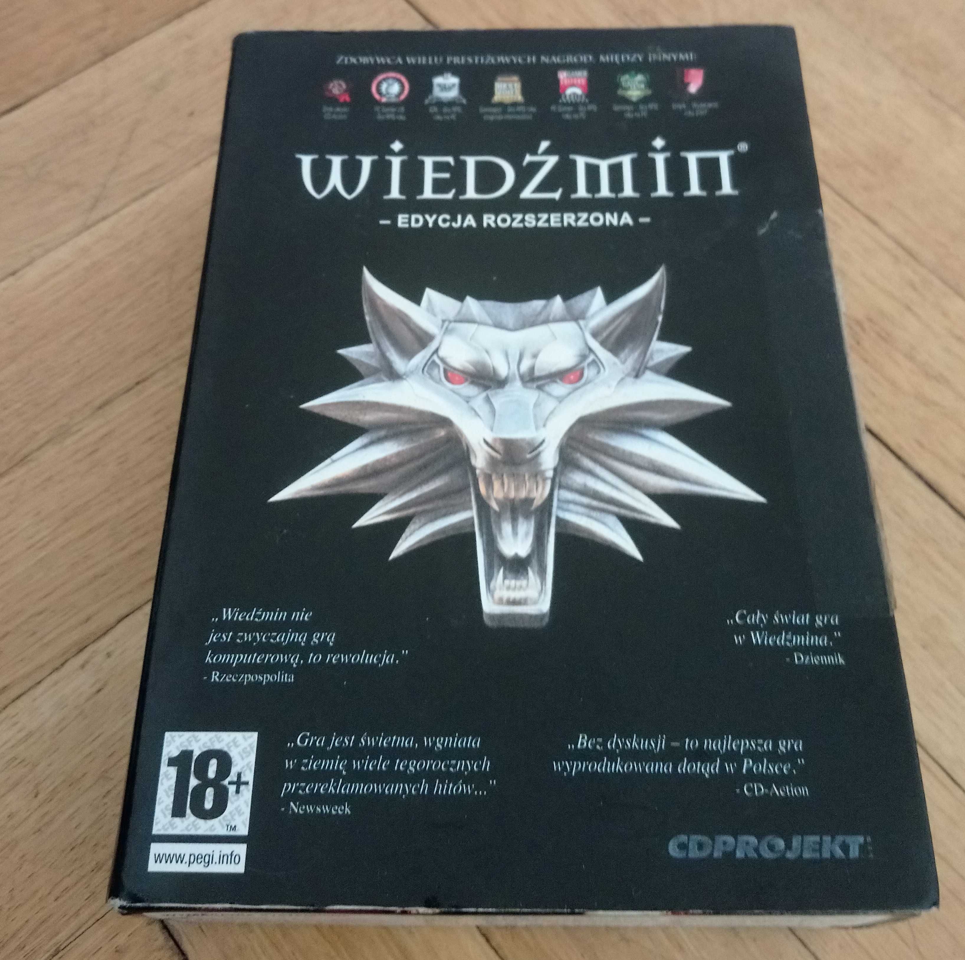 WIEDŹMIN (the witcher) Edycja rozszerzona Zestaw BOX Gra PC