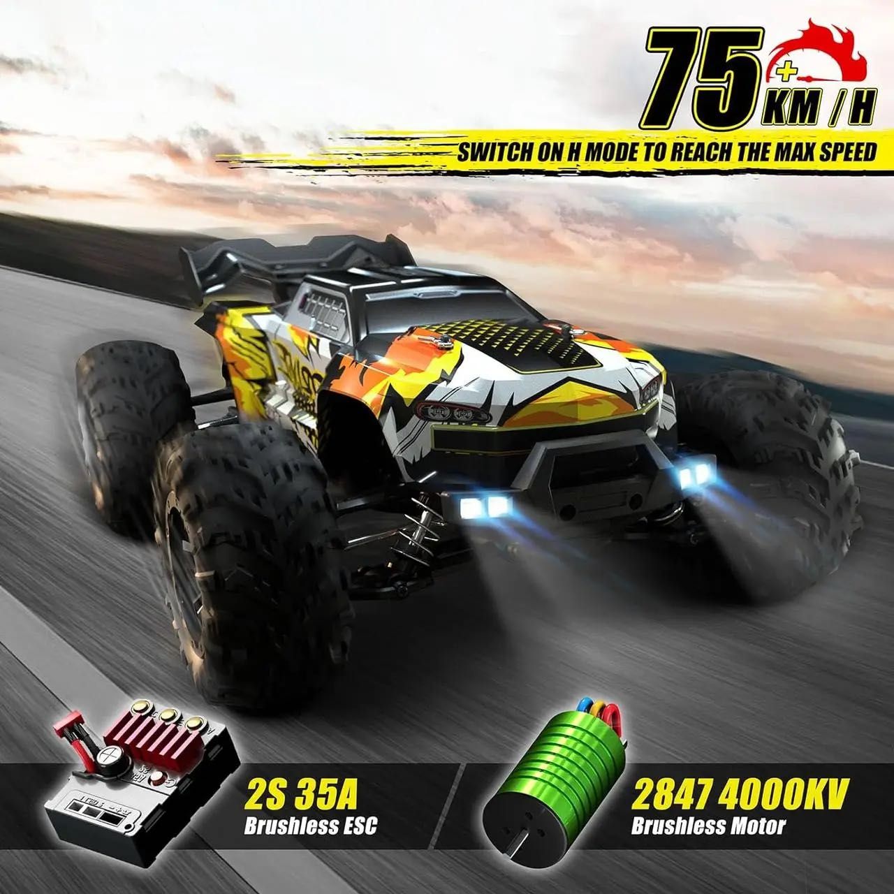 Радіокерована машинка CONQUER RC WL TOYS монст трак 4Х4 70км/год