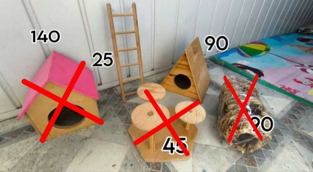 Аксесуары для хомяка, домик, лабиринт, туалет, миски Trixi, ferplast