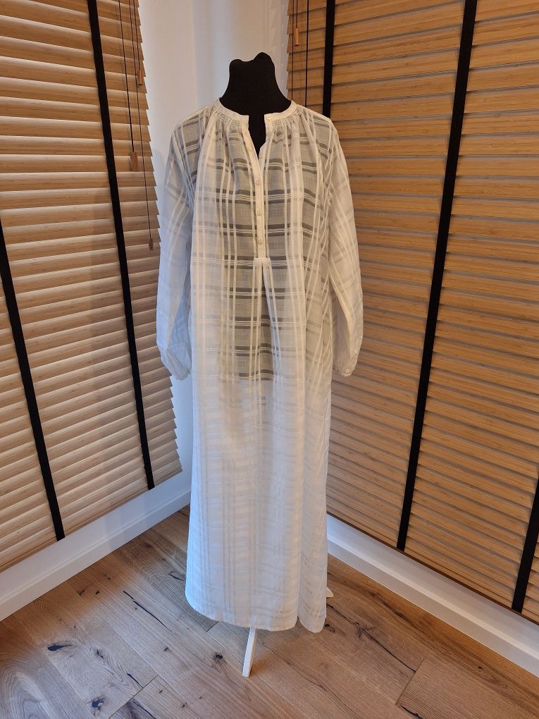 Birgitte Herskind, damska sukienka maxi, r. 34, oversize