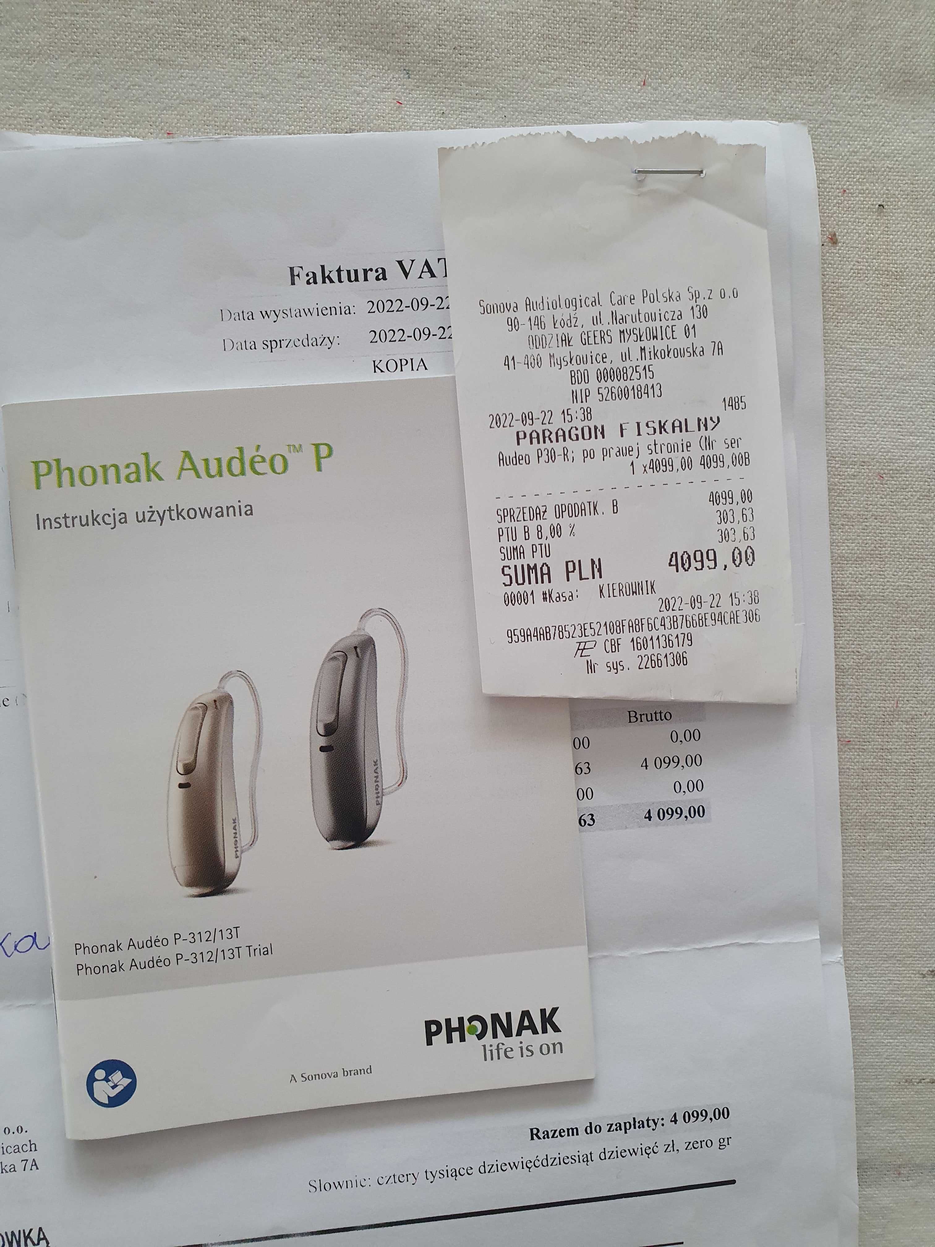 Phonak Audeo P30-R aparat słuchowy