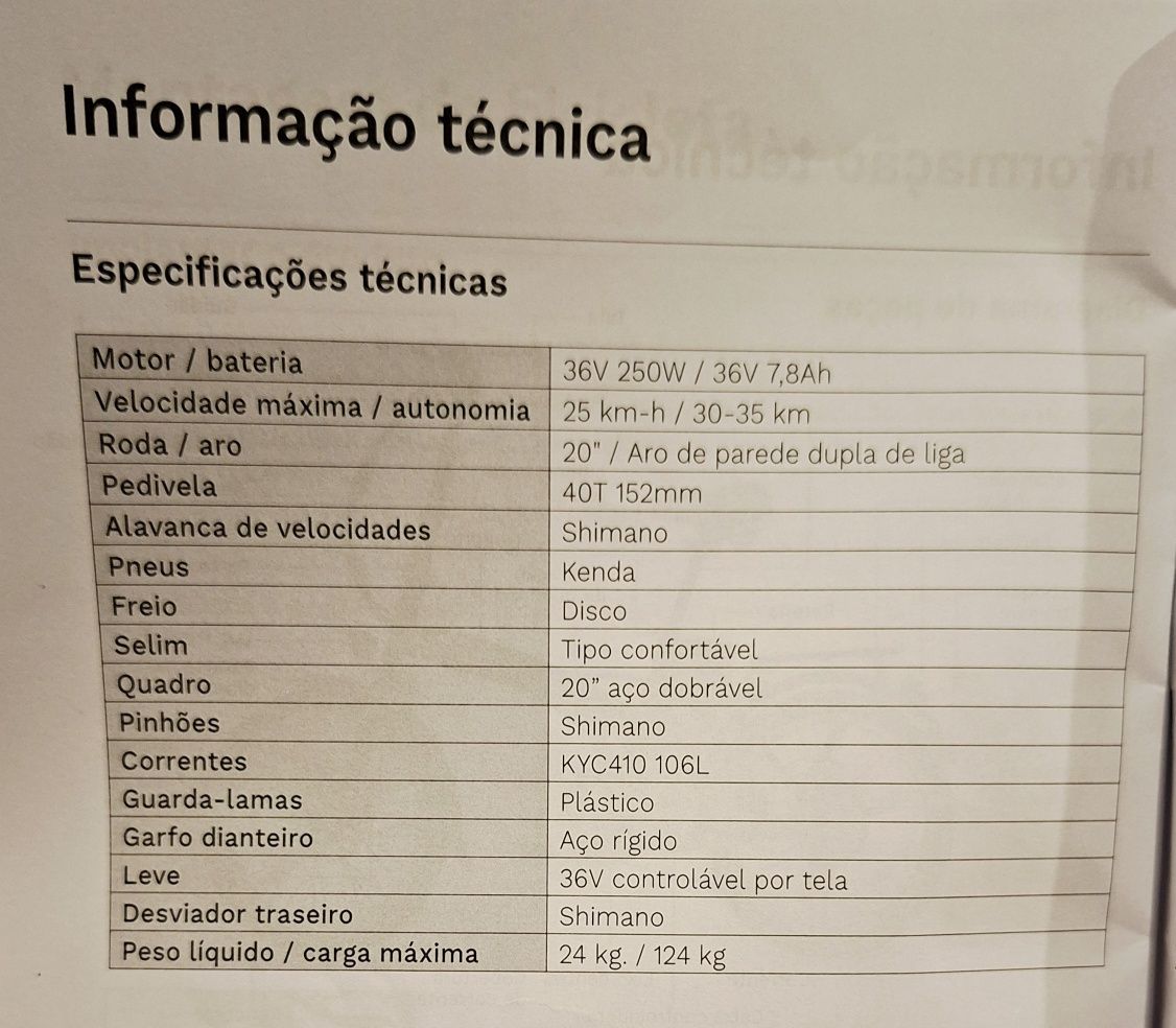 Bicicleta elétrica dobrável