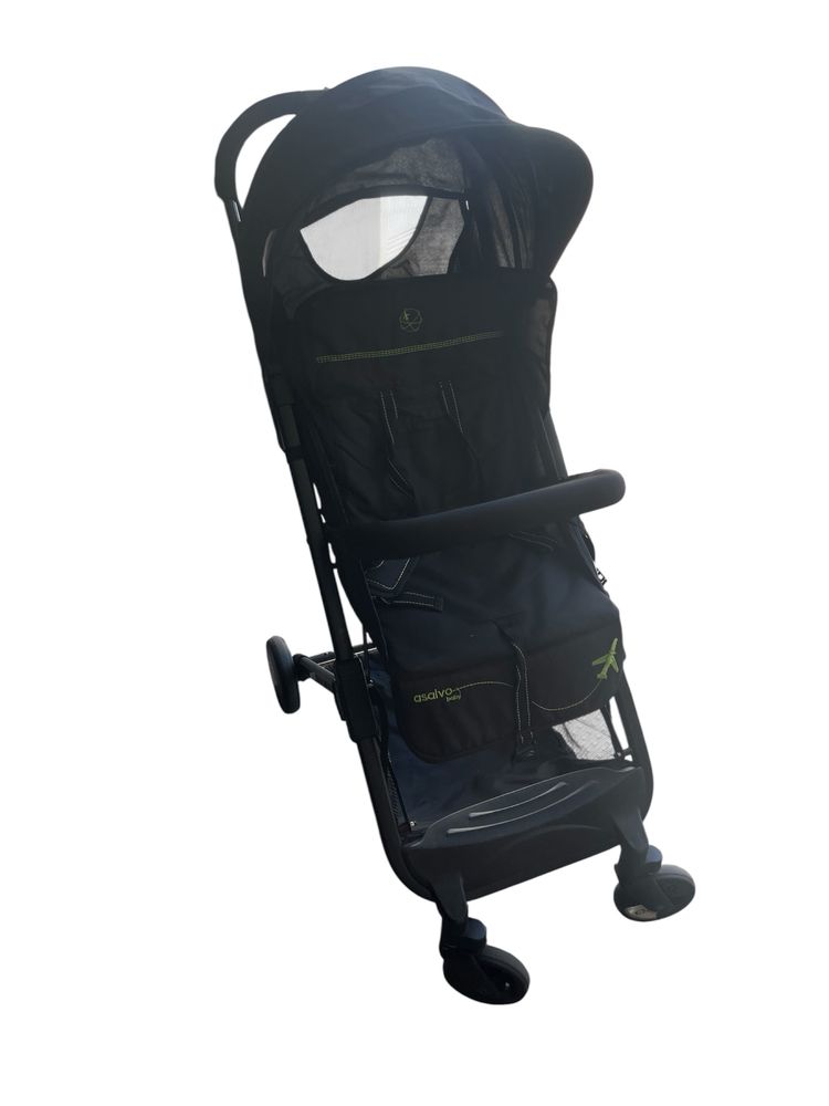Carrinho bebé avião Asalvo Flight preto trolley cabine