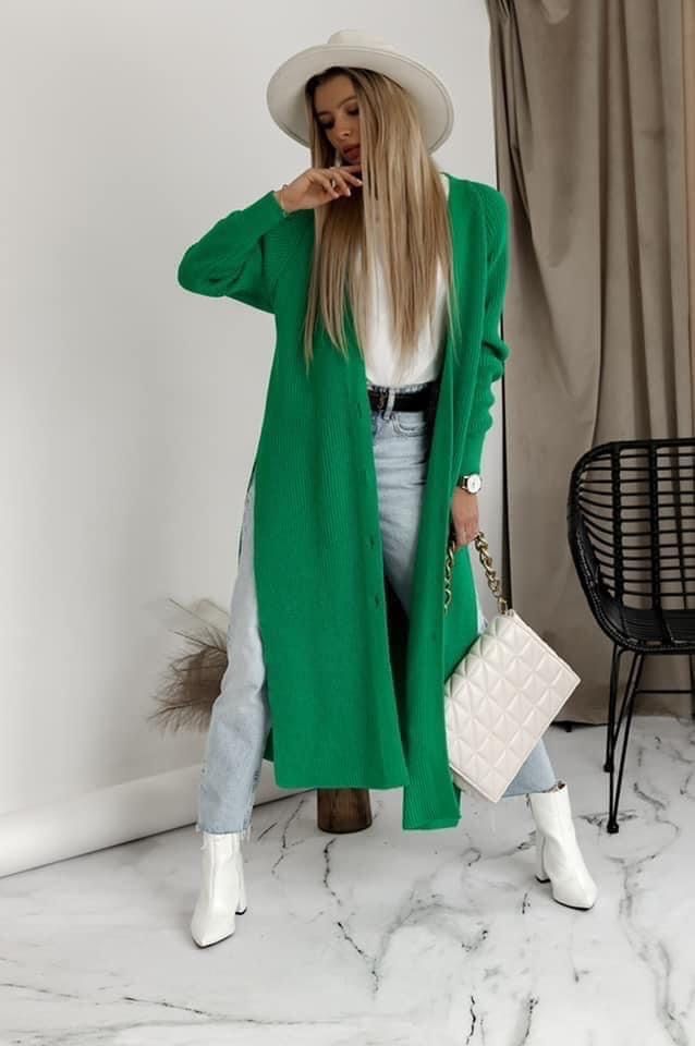 Zielony kardigan ‚Loci Style’