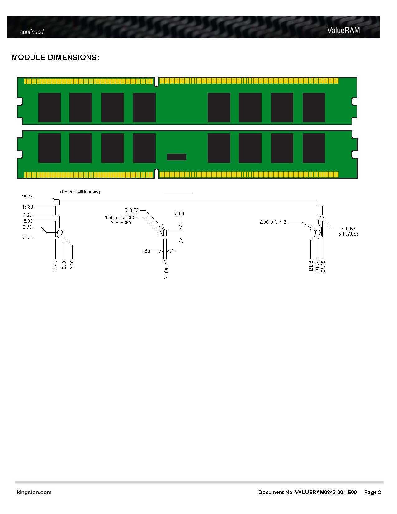 Memória Kingston 4GB DDR3-1333 CL9 SDRAM