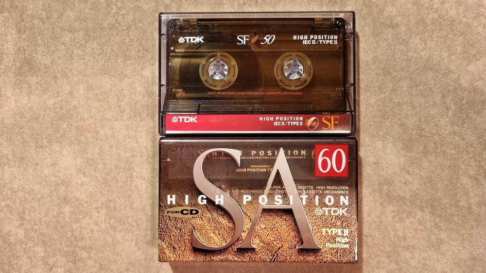 Dwie chromowe kasety magnetofonowe TDK - nowe