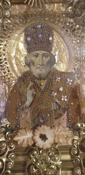Икона Святой Николай Антиквариат старинная