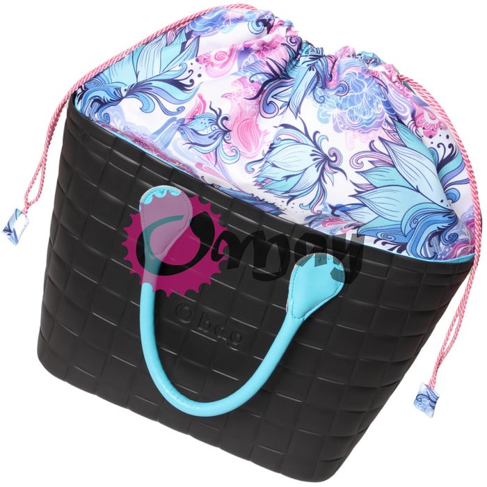 Turkusowy organizer OBAG URBAN MINI worek kwiaty róż komin VIP OMAY