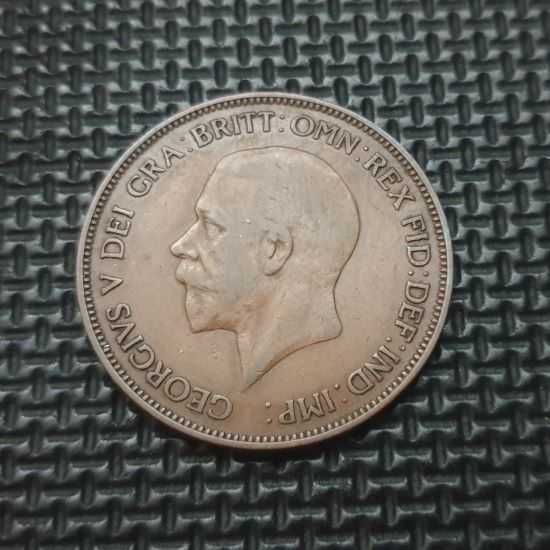 *WIELKA BRYTANIA [1096] *ONE 1 PENNY 1935 George V -Numizmatyka monety