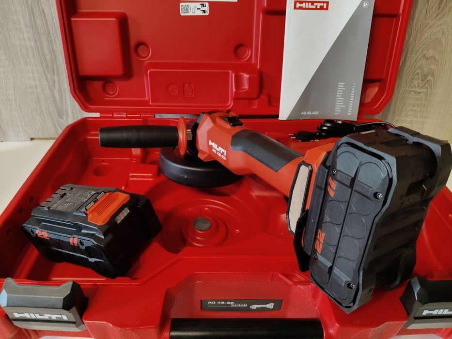 HILTI AG 4S-22 NURON REZERWACJA!! aku szlifierka kątowa 2x8.0ah reg ob
