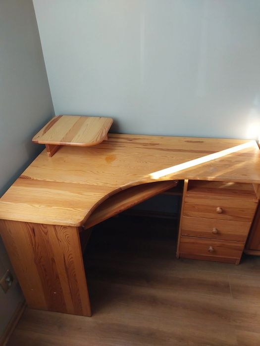 Biurko narożne sosnowe