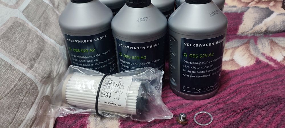 Масло G055529 6литров + 0GC325183D фильтр с кольцом и шайбой