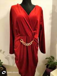 Sukienka święta sylwester 48 3XL Red