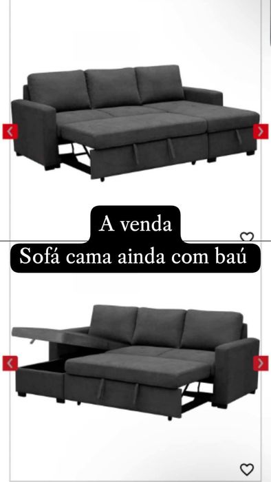 Sofá cama com bau