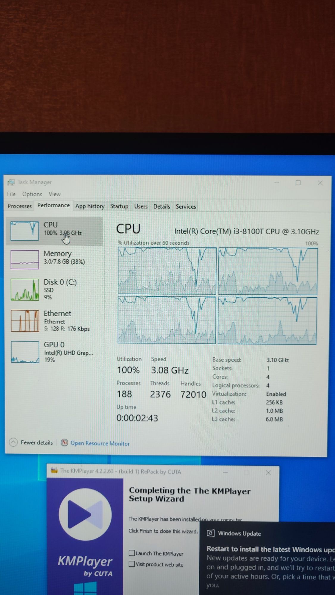 ПК Dell Optiplex 5060 Core i3-8100t 3.1Ghz, 8GB, SSD M.2 256GB