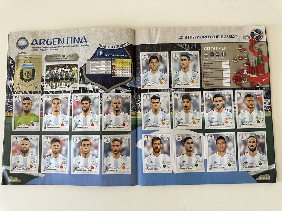 Coleccao completa cromos FIFA World Cup 2018 Russia