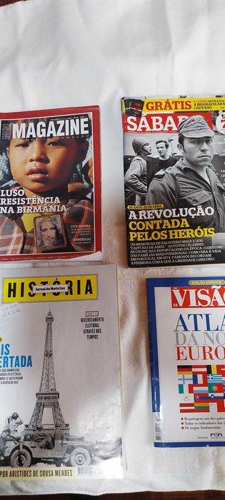 Diversas revistas Magazine, Visão, História e Sábado