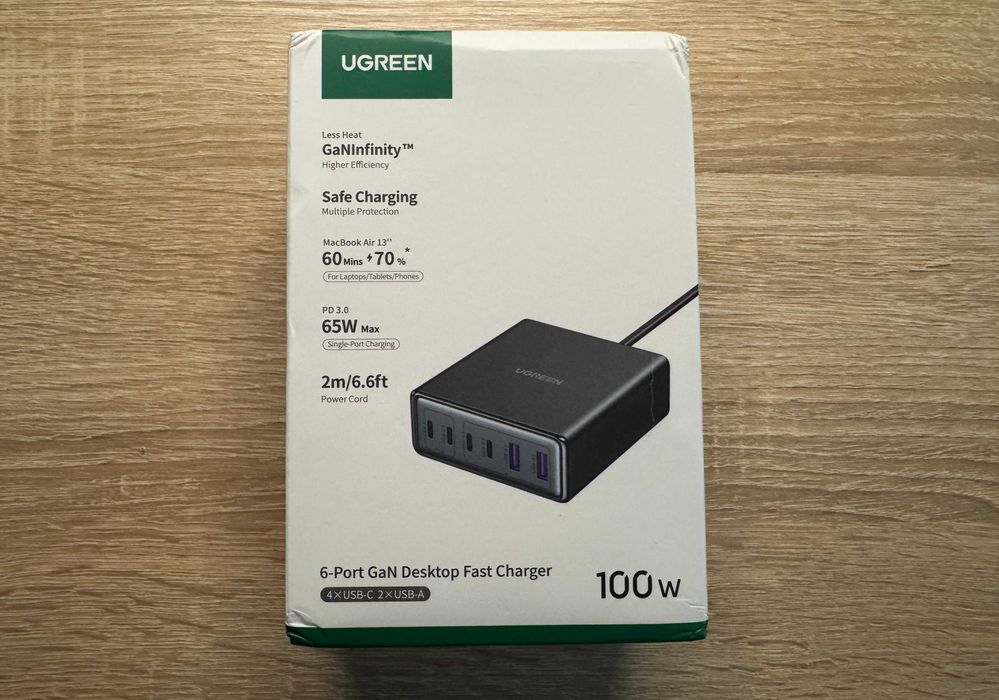 Зарядний пристрій Ugreen Nexode Gan 100W X765