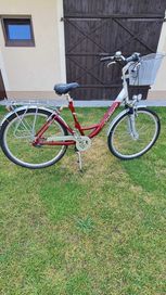 Rower 28 Alu City Star 7 biegów Damski czerwony