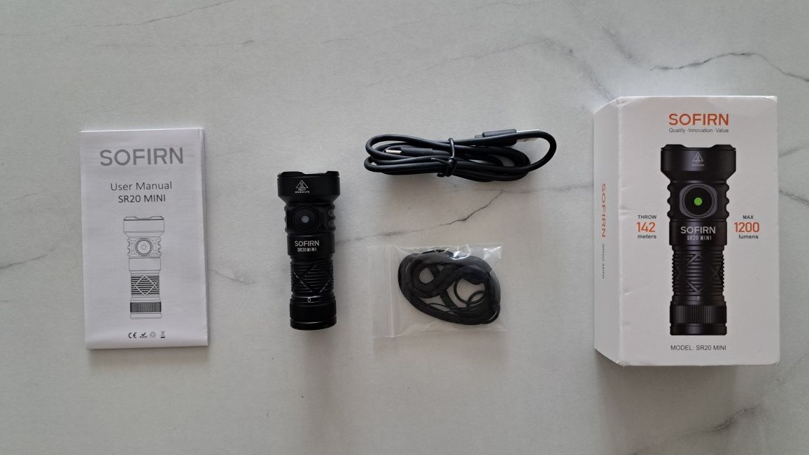 Latarka Sofirn sr20 mini nowa 1200 lm 18350 ogniwo
