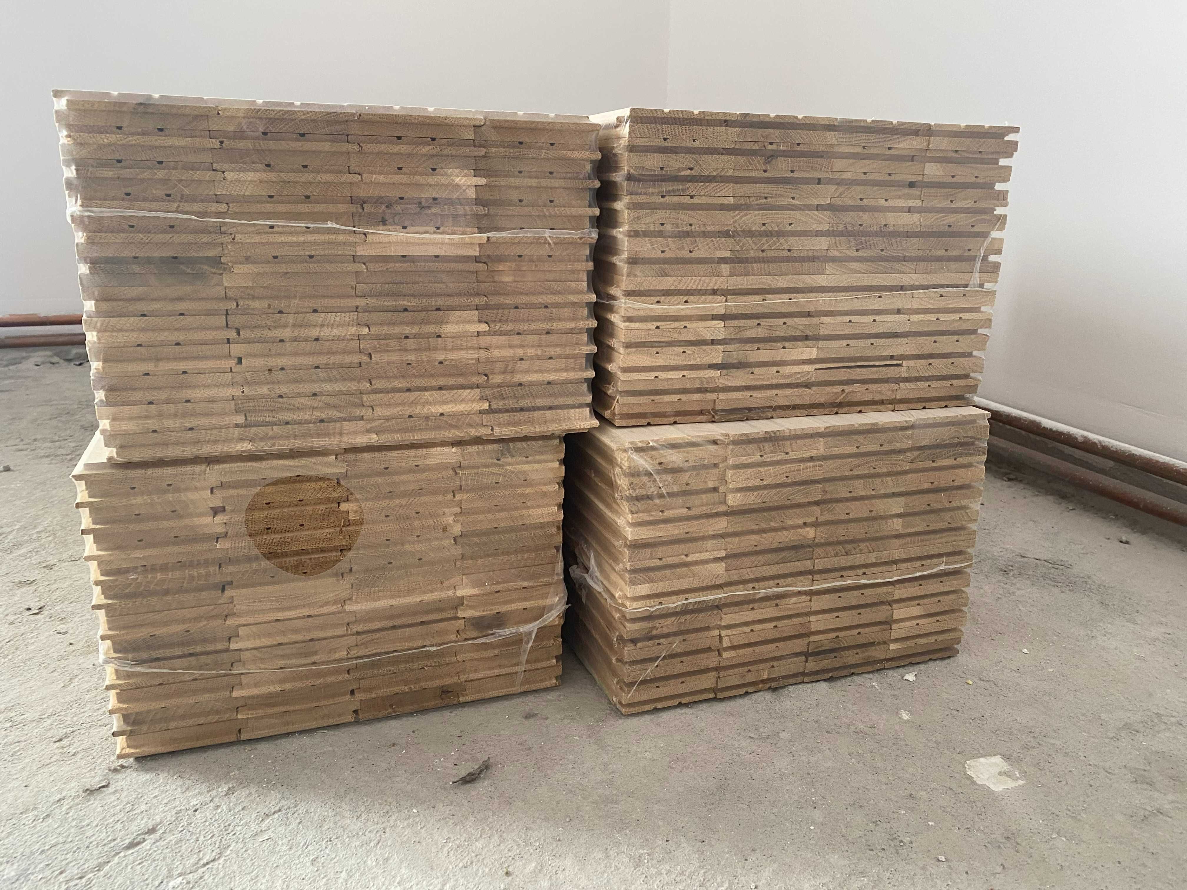 Parkiet klepka lita Dąb Rustikal Gestreift 16x70x500 mm 72,240 m2