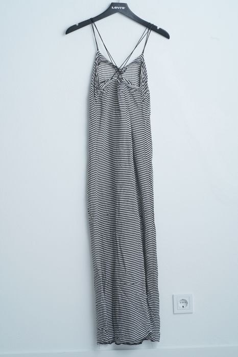 Vestido comprido às riscas, tamanho 34, primark, como novo