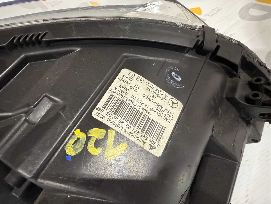 Ópticas faróis Mercedes classe c w204 xenon