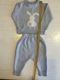 Трикотажний костюмчик для немовля, 60-70 розмір, бавовна, 3 ґудзички