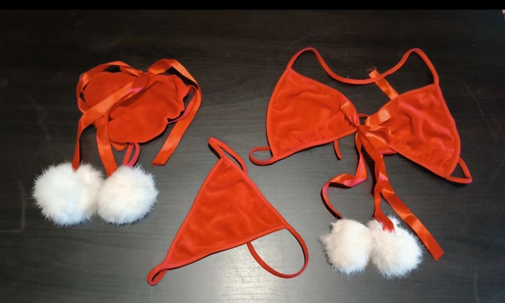 Fantasia Natal. Lingerie para Casal. Tamanho Único
