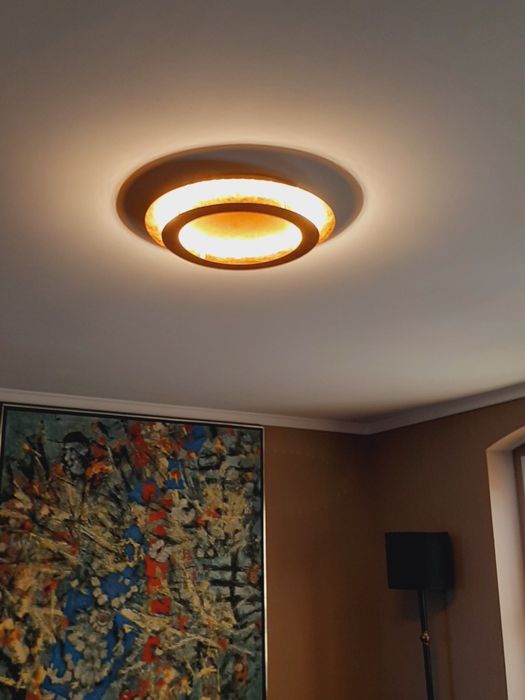 Plafon złoty led żyrandol