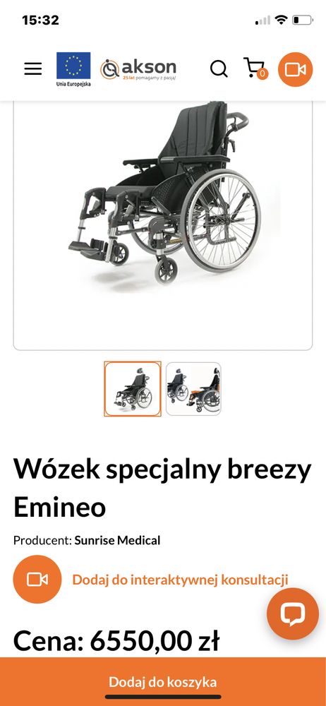 Wózek inwalidzki Emineo Breezy