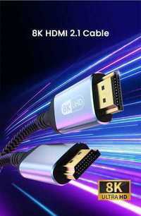 2M Kabel HDMI 2.1 przewód 8K 60Hz 4K 120Hz 48gbps EARC ARC HDCP HDR
