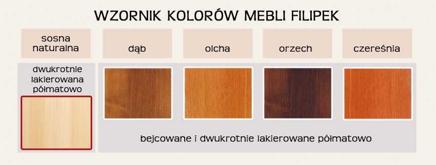 Taboret drewniany sosnowy 60 cm Półbarowy PRODUCENT MEBLI