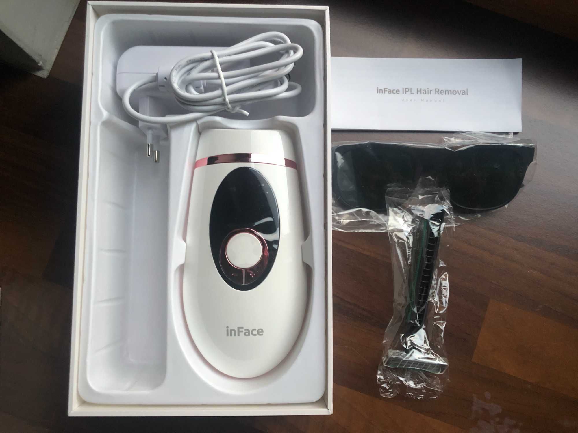 InFace depilator róż IPL Professional Depilatory Laser ZH-01D jak NOWY