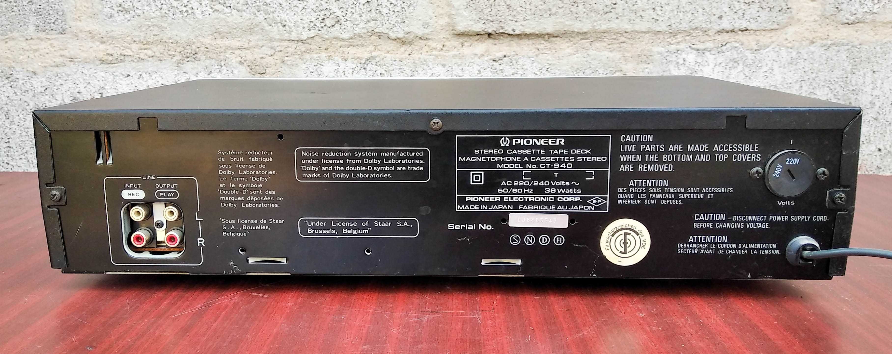 Кассетная стереодека Pioneer CT-940