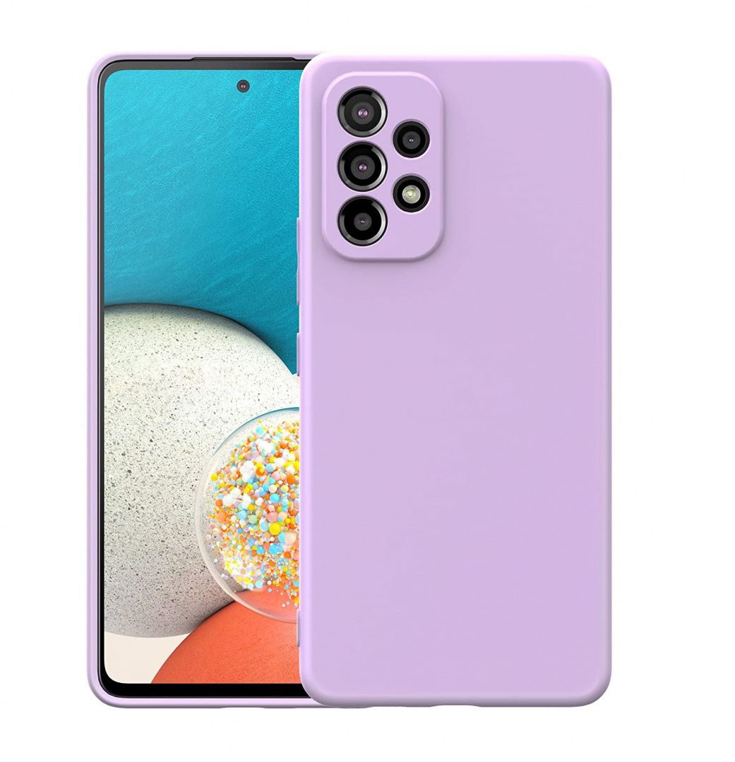 Etui Icon + Szkło Hartowane Płaskie Do Samsung Galaxy A53 5G Violet