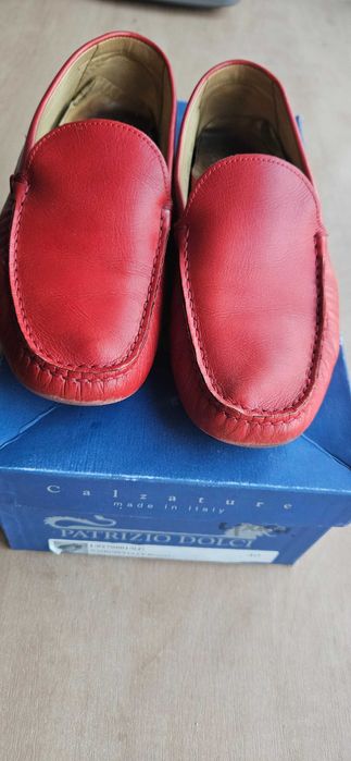 Красные мокасины туфли Patrizia Dolce. Италия. 40 р.