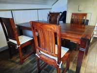 Stół krzesła ława drewno stylowy zestaw OKAZJA!