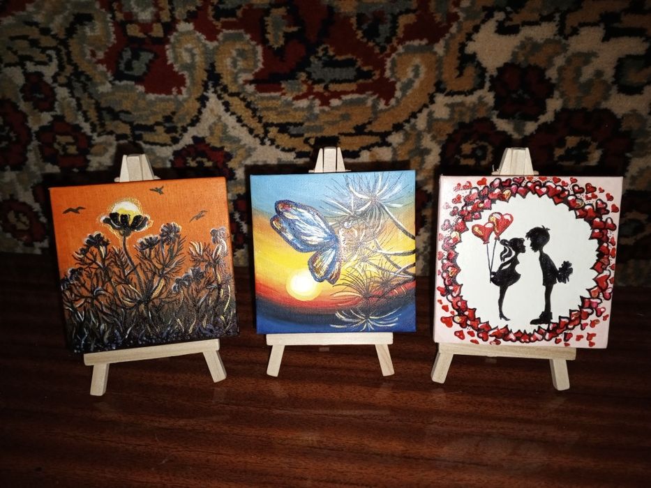 Міні мольберти та холсти подарунок