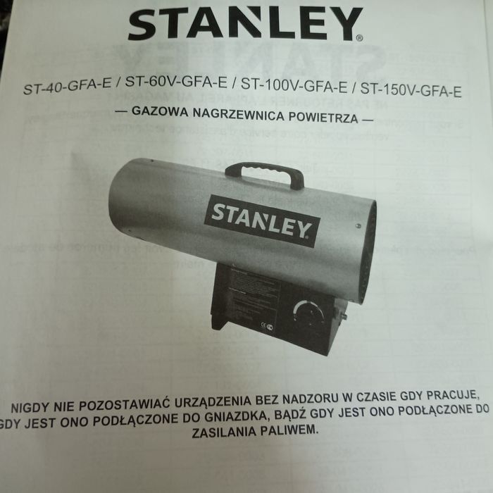 Nagrzewnica gazowa mocna Stanley st 40 gfa e