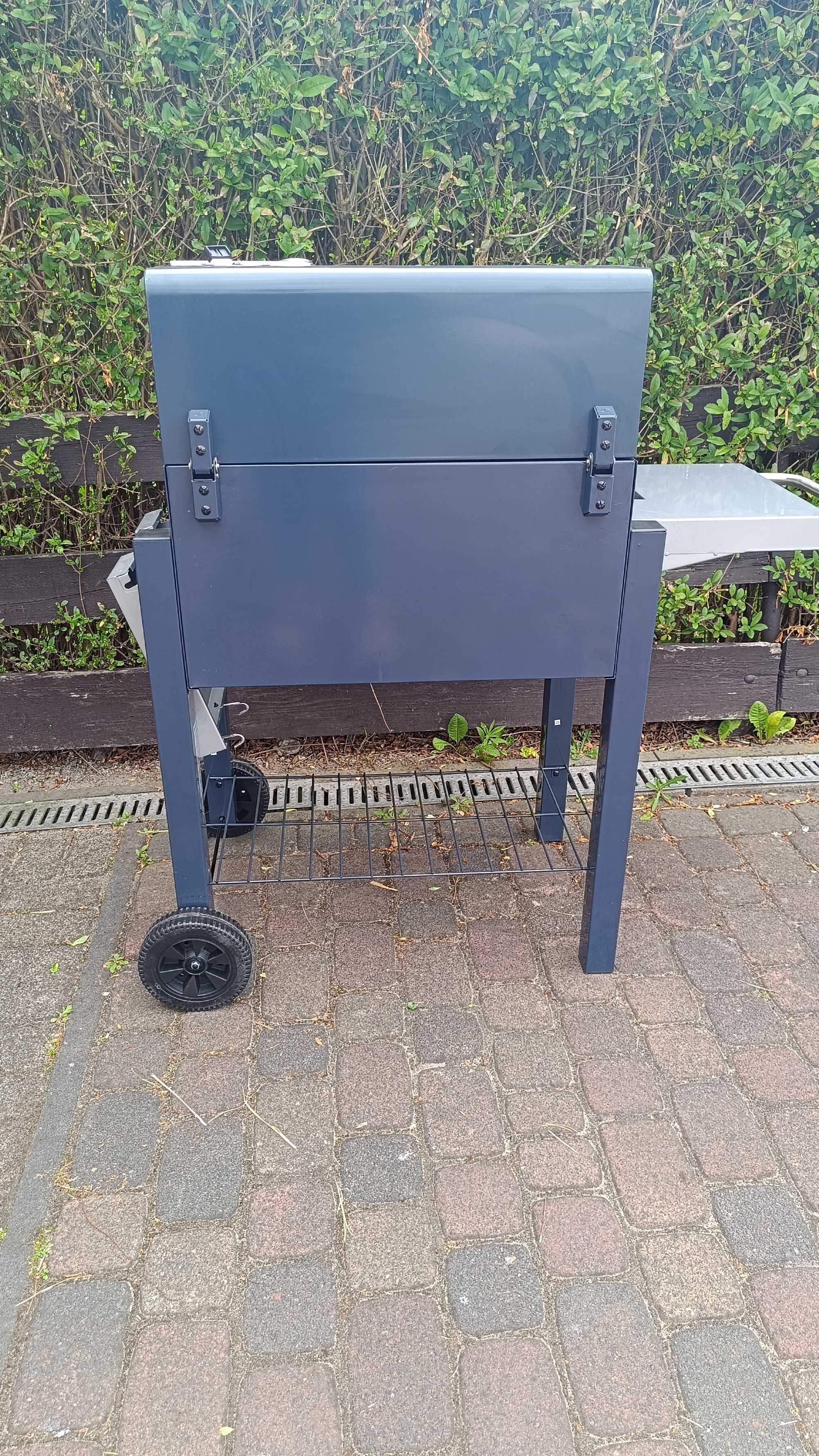 SOLIDNY GRILL węglowy LANDMANN DORADO ruszt żeliwny 56x42 2Xpokrywa